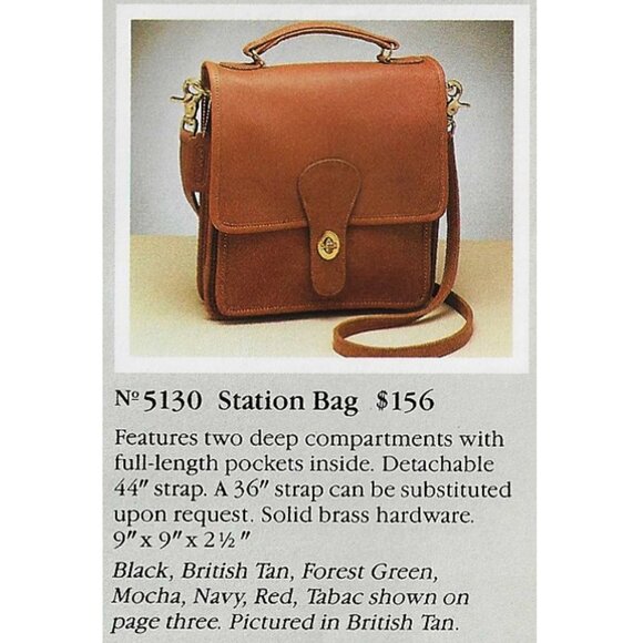 Coach Vintage - Station Bag 5130 (Willis) in British Tan, USA - 1980s - Picture 5 of 15